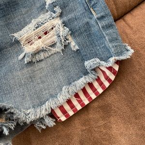 Festive American Flag jean shorts!